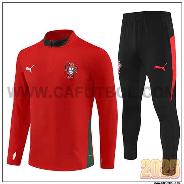 Chandal de Futbol Portugal Rojo/Verde 2025 2026
