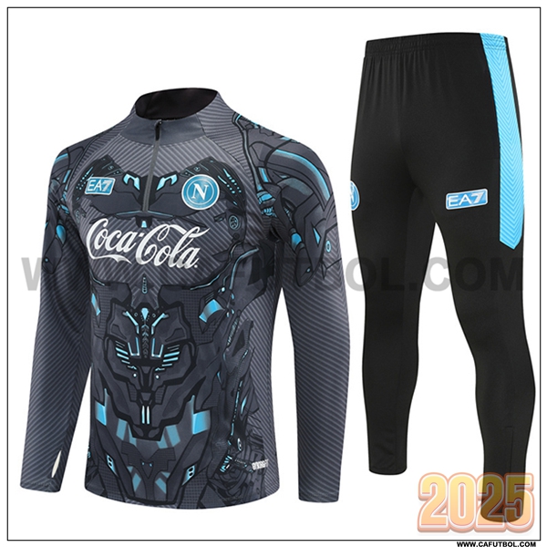Chandal de Futbol SSC Napoli Gris/Azul 2025 2026