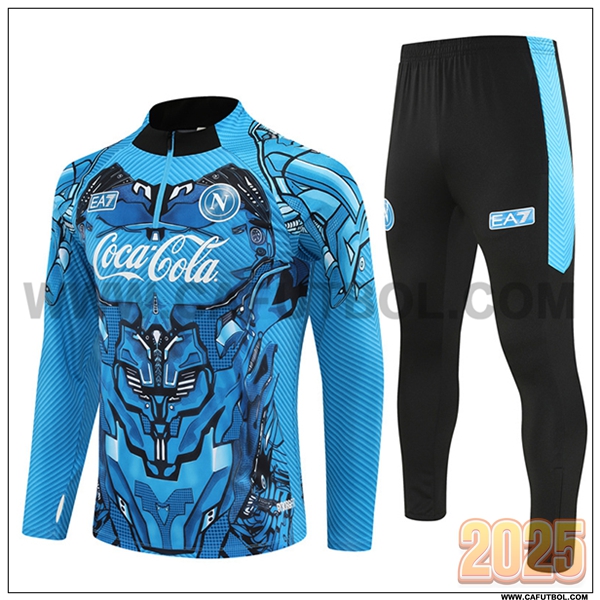 Chandal de Futbol SSC Napoli Azul/Negro 2025 2026