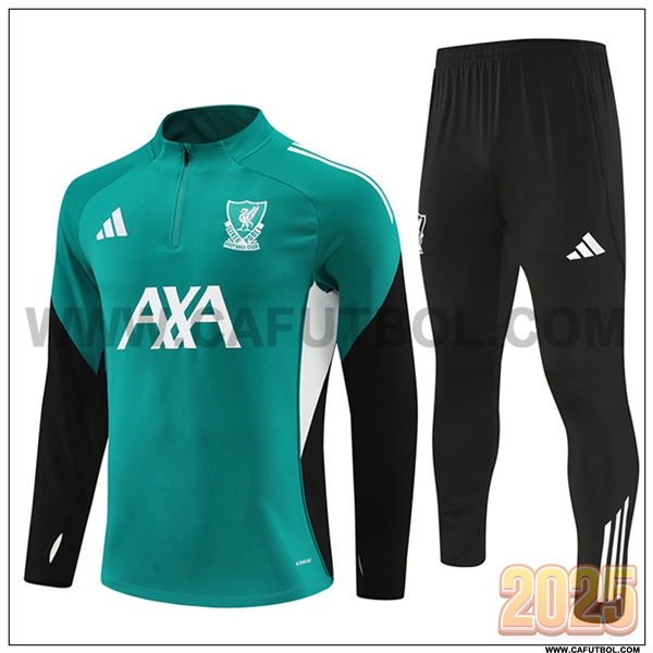Chandal de Futbol FC Liverpool Verde/Negro/Blanco 2025 2026