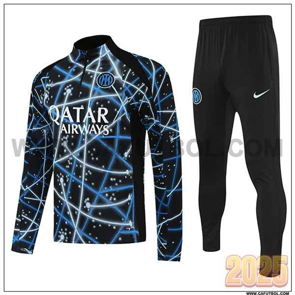 Chandal de Futbol Inter Milan Negro/Azul 2025 2026