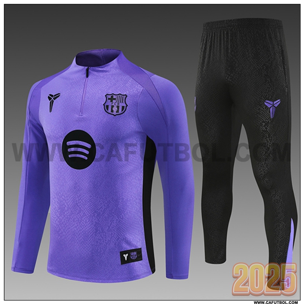 Chandal de Futbol FC Barcelona Ninos Violeta/Negro 2025 2026