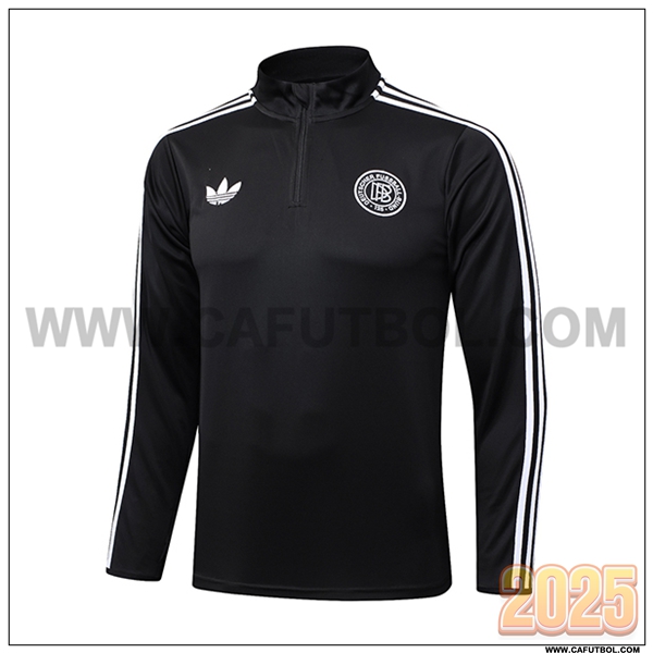 Sudadera Entrenamiento Alemania Negro/Blanco 2025 2026