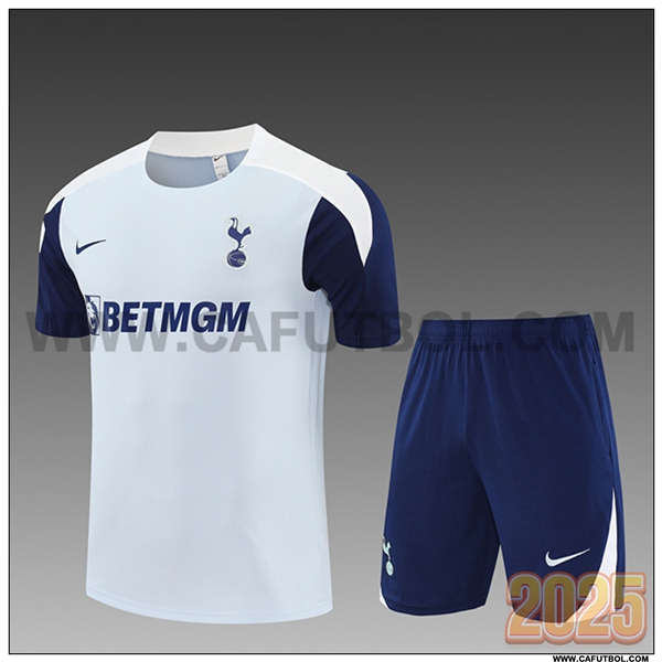 Camiseta Entrenamiento Tottenham Hotspur Ninos Gris/Azul/Blanco 2025 2026