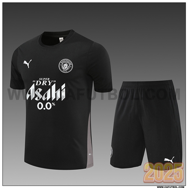 Camiseta Entrenamiento Manchester City Ninos Negro 2025 2026