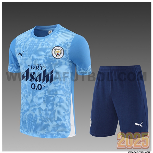 Camiseta Entrenamiento Manchester City Ninos Azul 2025 2026
