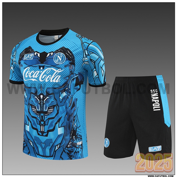 Camiseta Entrenamiento SSC Napoli Ninos Azul/Negro 2025 2026