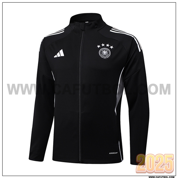 Chaquetas Futbol Alemania Negro/Gris/Blanco 2025 2026