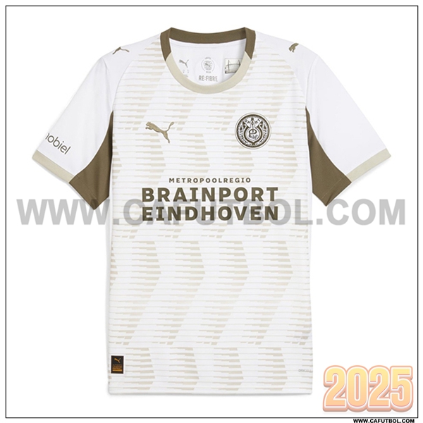 Nuevo Camiseta de PSV Eindhoven Tercero 2025 2026 Blanco/Verde armee