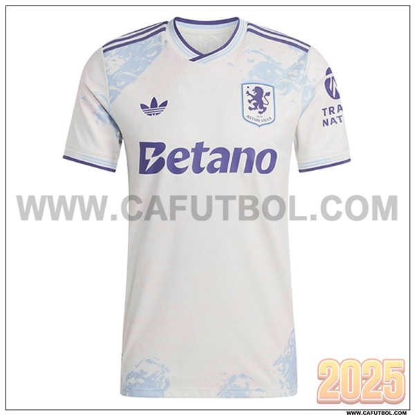 Nuevo Camiseta de Aston Villa Tercero 2025 2026 Blanco