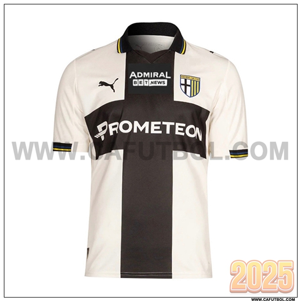 Nuevo Camiseta de Parma Calcio Primera 2025 2026 Blanco/Negro