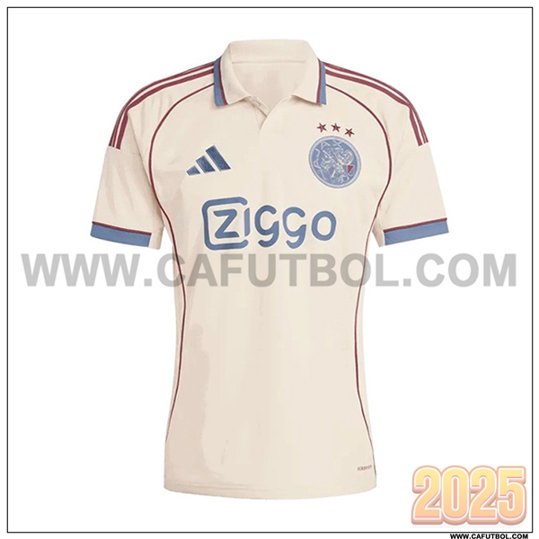 Nuevo Camiseta de AFC Ajax Tercero 2025 2026 Beige