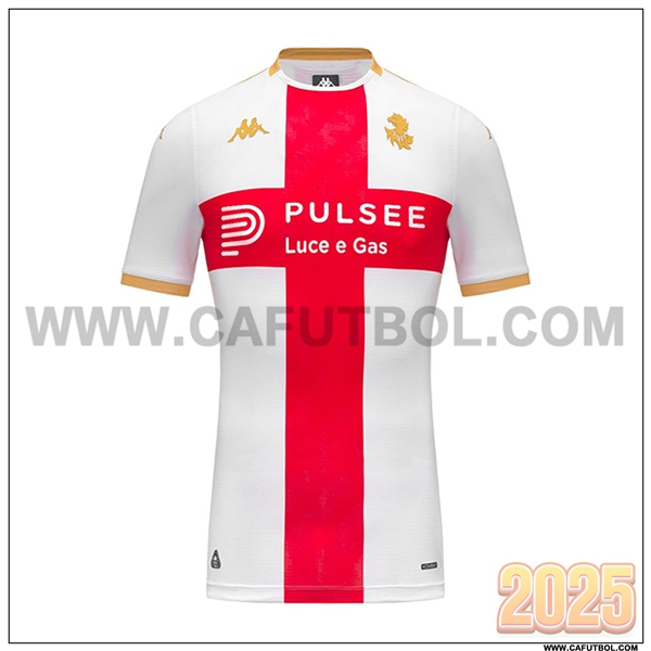 Nuevo Camiseta de Genoa CFC Segunda 2025 2026 Blanco/Rojo