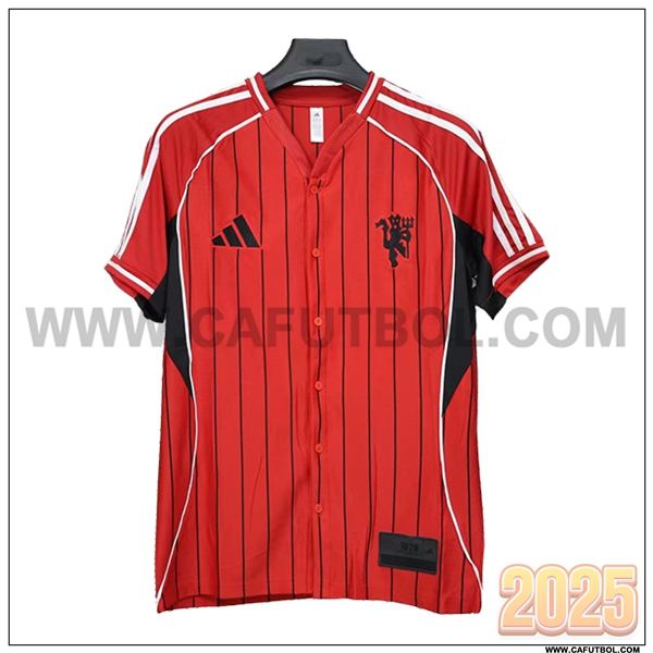 Camiseta Futbol Manchester United Edicion especial 2025 2026 Rojo