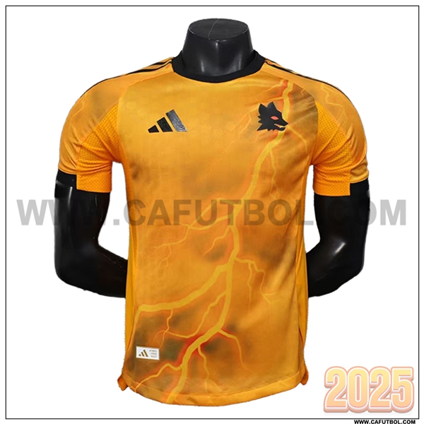 Segunda Camiseta Futbol AS Roma Naranja 2025 2026