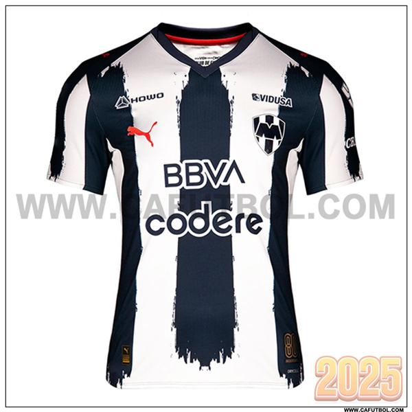 Nuevo Camiseta de Monterrey Primera 2025 2026 Blanco/Negro