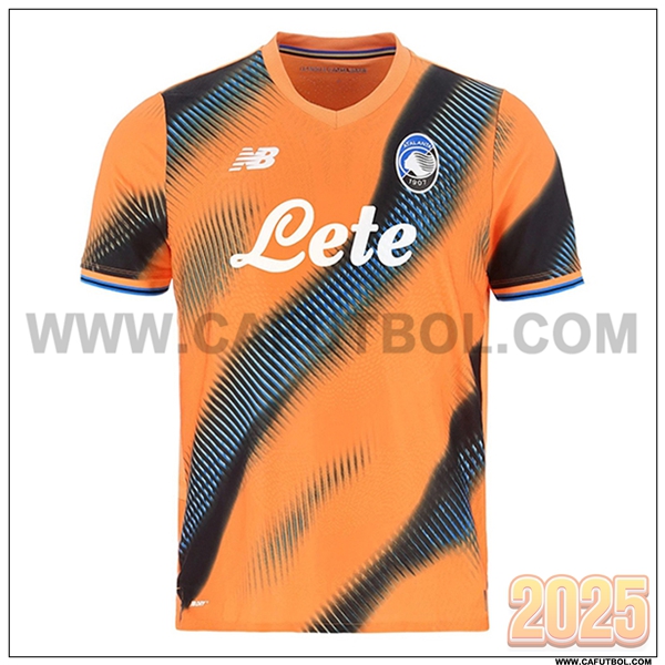 Nuevo Camiseta de Atalanta Tercero 2025 2026 Naranja/Negro