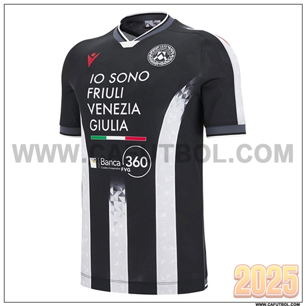 Nuevo Camiseta de Udinese Primera 2025 2026 Negro/Blanco