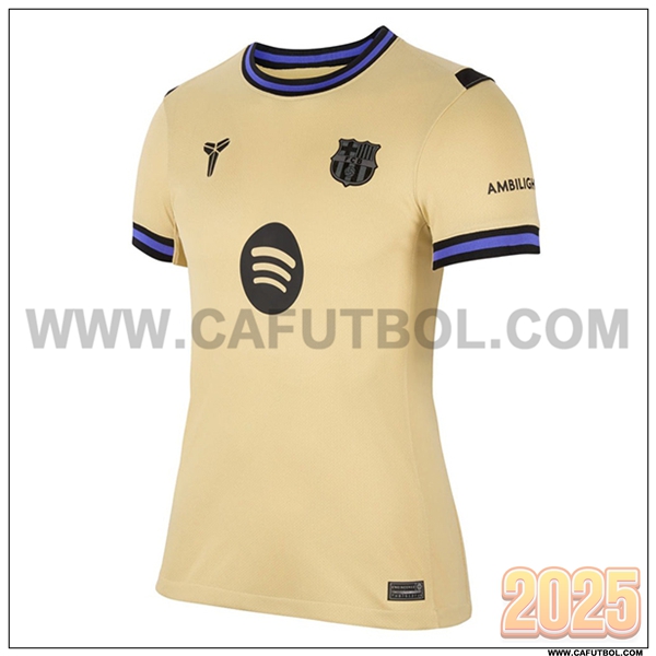 Nuevo Camiseta de FC Barcelona Segunda Mujer 2025 2026 Beige