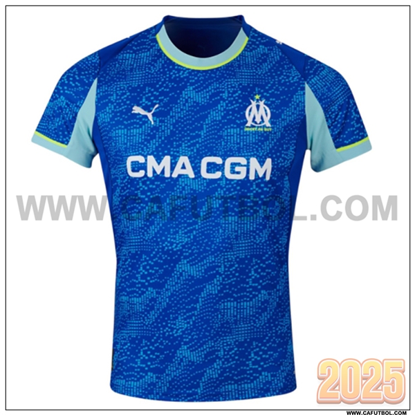 Nuevo Camiseta de Marsella OM Tercero Mujer 2025 2026 Azul