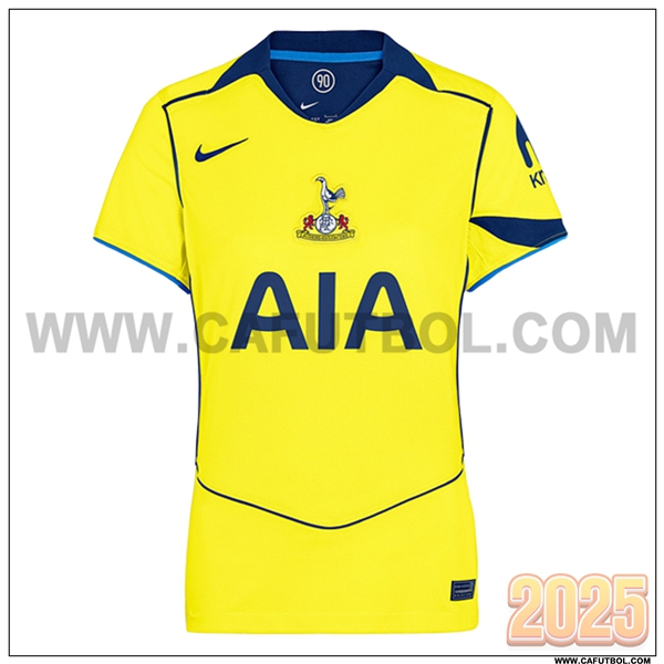 Nuevo Camiseta de Tottenham Hotspurs Tercero Mujer 2025 2026 AMARILLO