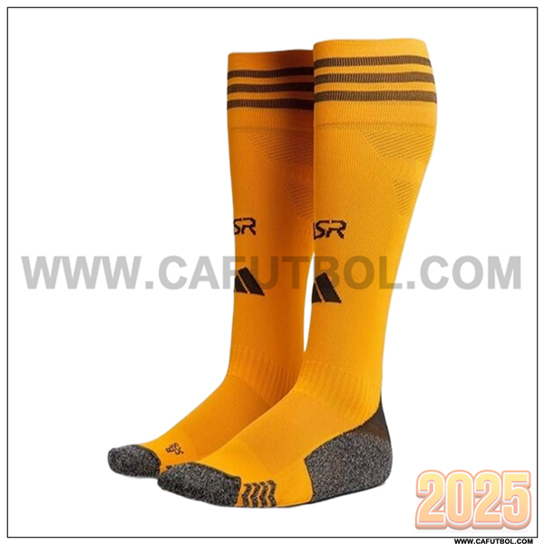 Segunda Calcetines Futbol AS Roma AMARILLO 2025 2026