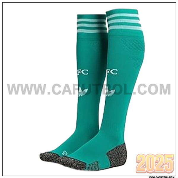 Tercero Calcetines Futbol FC Liverpool Verde 2025 2026
