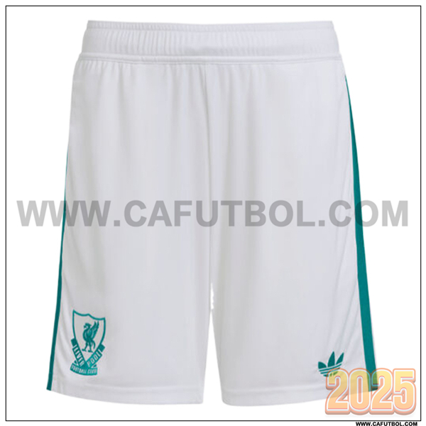 Tercero Pantalones Cortos FC Liverpool Blanco 2025 2026