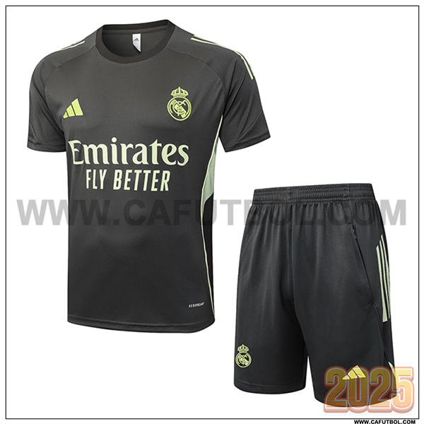 Camiseta Entrenamiento Real Madrid Gris/Ver 2025 2026