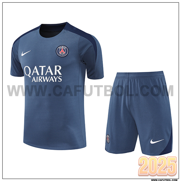 Camiseta Entrenamiento PSG Gris/Azul 2025 2026