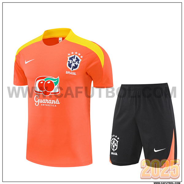 Camiseta Entrenamiento Brasil Naranja/Amarillo 2025 2026