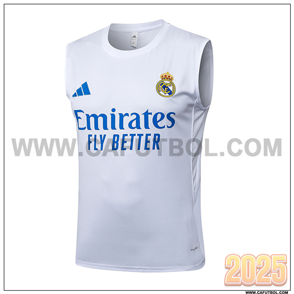 Chalecos De Futbol Real Madrid Blanco/Azul 2025 2026 -02