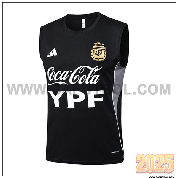 Chalecos De Futbol Argentina Negro/Gris 2025 2026