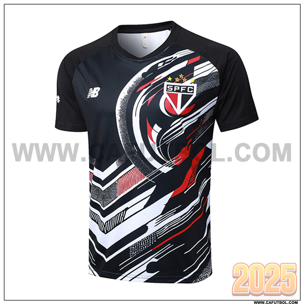 Camiseta Entrenamiento Sao Paulo FC Negro/Blanco/Rojo 2025 2026