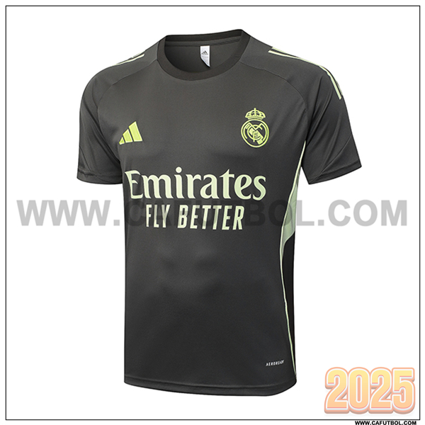 Camiseta Entrenamiento Real Madrid Gris/Verde 2025 2026