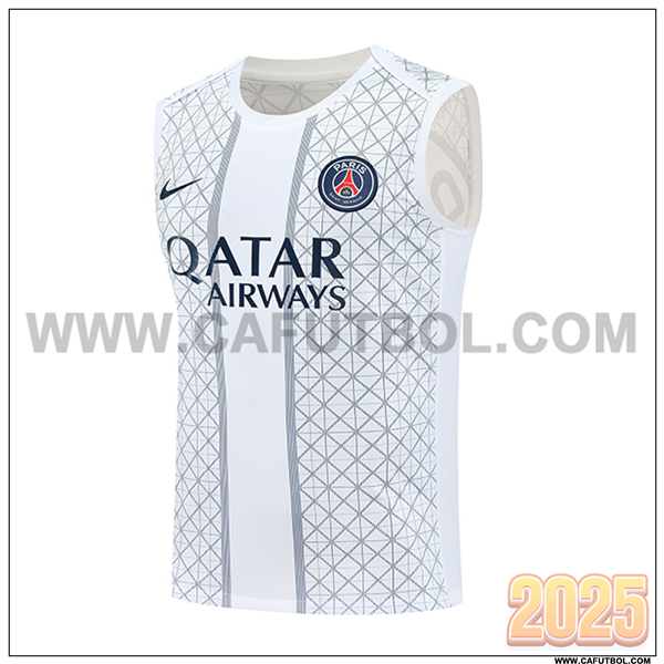 Chalecos De Futbol PSG Blanco/Gris 2025 2026