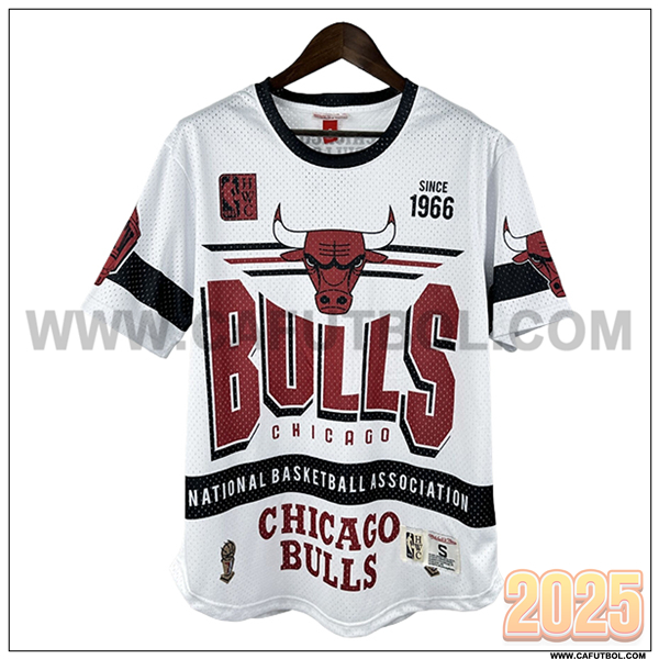 Camisetas NBA Chicago Bulls Retro 2025/26 Blanco/Rojo/Negro