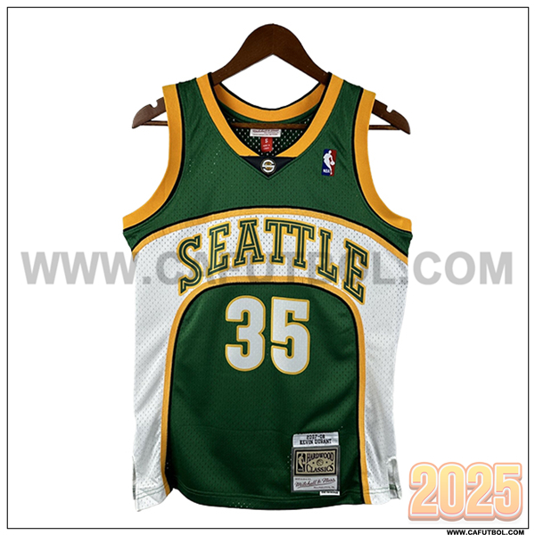 Camisetas NBA Oklahoma City Thunder (DURANT #35) 2025/26 Verde/Blanco