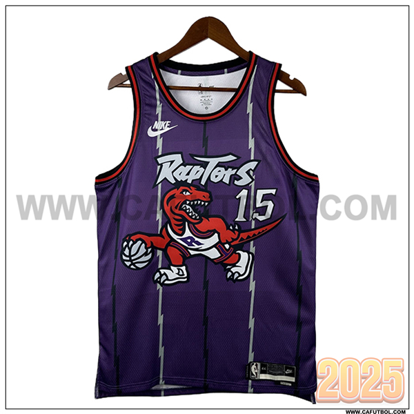 Camisetas NBA Toronto Raptors (CARTER #15) 2025/26 Violeta/Blanco