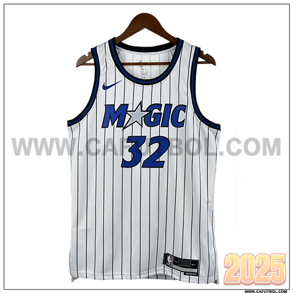Camisetas NBA Orlando Magic (O'NEAL #32) 2025/26 Blanco/Azul/Negro