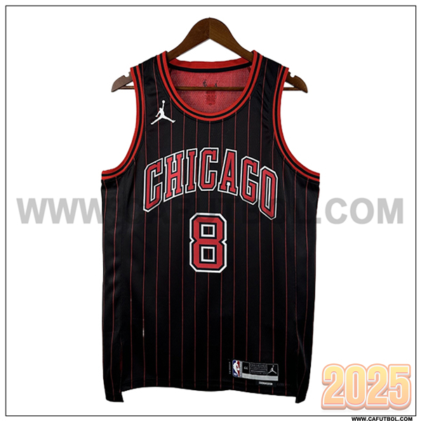 Camisetas NBA Chicago Bulls (LAVINE #8) 2025/26 Negro/Rojo