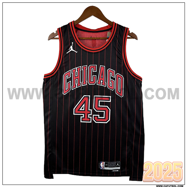 Camisetas NBA Chicago Bulls (JORDAN #45) 2025/26 Negro/Rojo -02