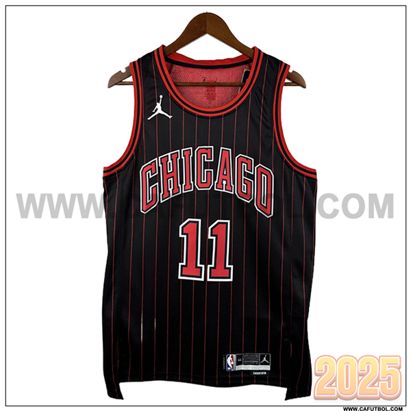 Camisetas NBA Chicago Bulls (DEROZAN #11) 2025/26 Negro/Rojo -02