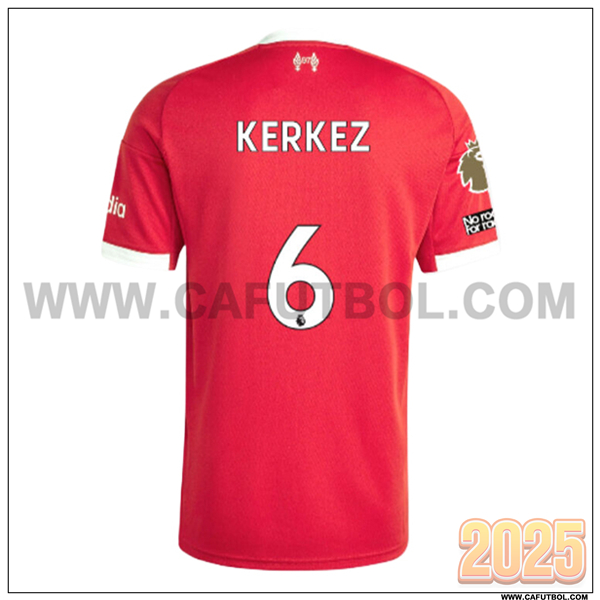 Primera Camiseta de FC Liverpool KERKEZ #6 Rojo 2025 2026