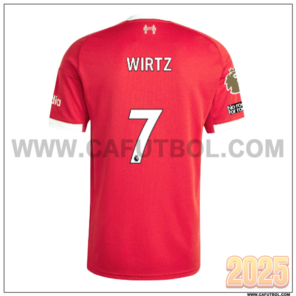 Primera Camiseta de FC Liverpool WIRTZ #7 Rojo 2025 2026