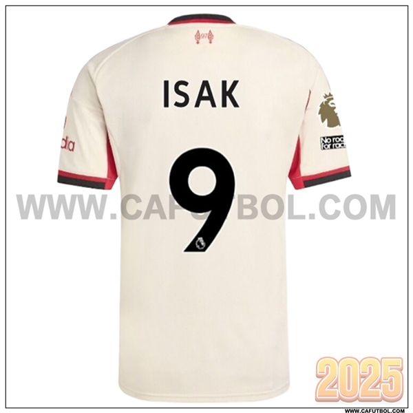 Segunda Camiseta de FC Liverpool ISAK #9 Blanco 2025 2026