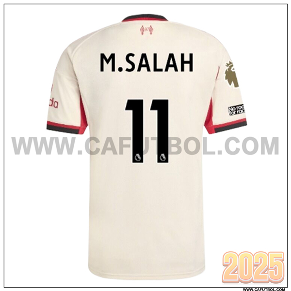 Segunda Camiseta de FC Liverpool M.SALAH #11 Blanco 2025 2026