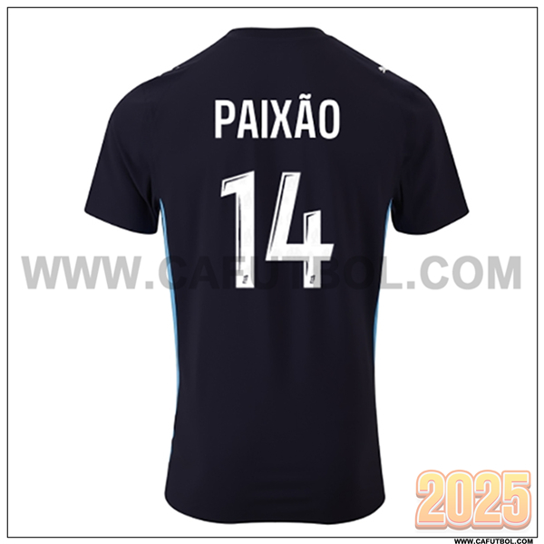 Segunda Camiseta de Marsella OM PAIXÃO #14 Negro 2025 2026