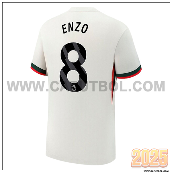 Segunda Camiseta de FC Chelsea ENZO #8 Blanco 2025 2026
