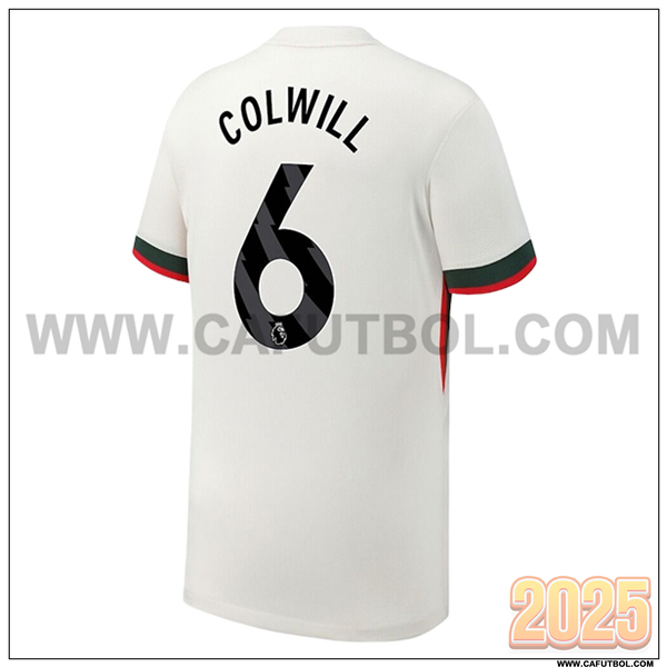 Segunda Camiseta de FC Chelsea COLWILL #6 Blanco 2025 2026